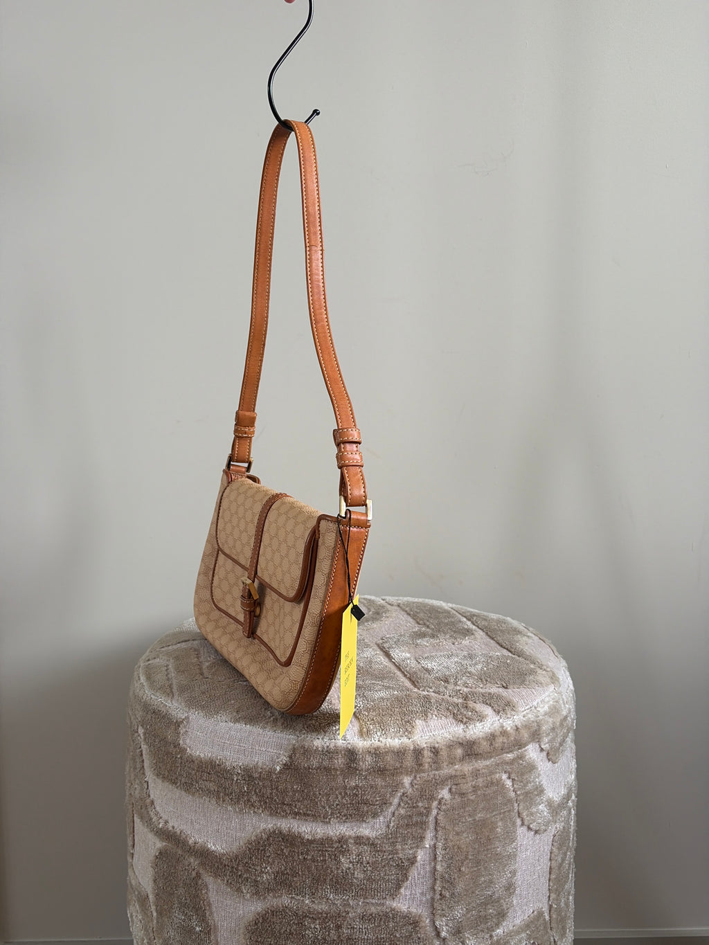 TRE100 - CELINE Macadam Belt Flap One Shoulder Bag - 6