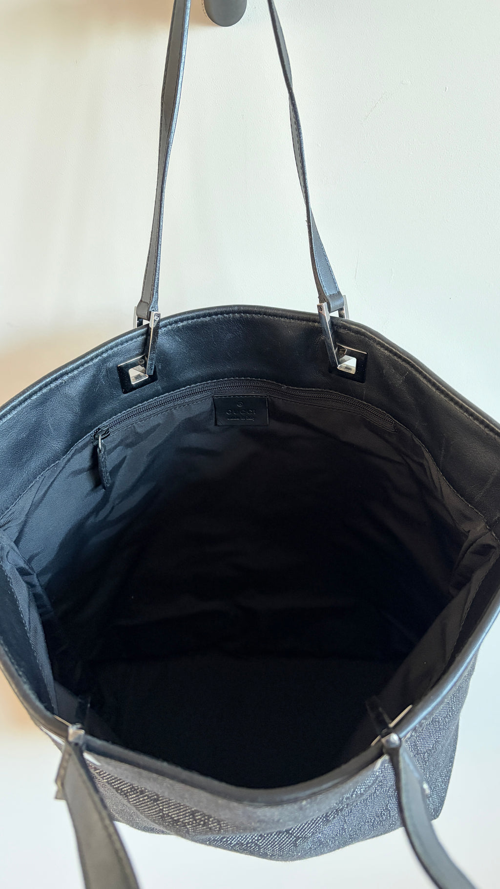 Gucci Denim Tote Bag - binnenkant