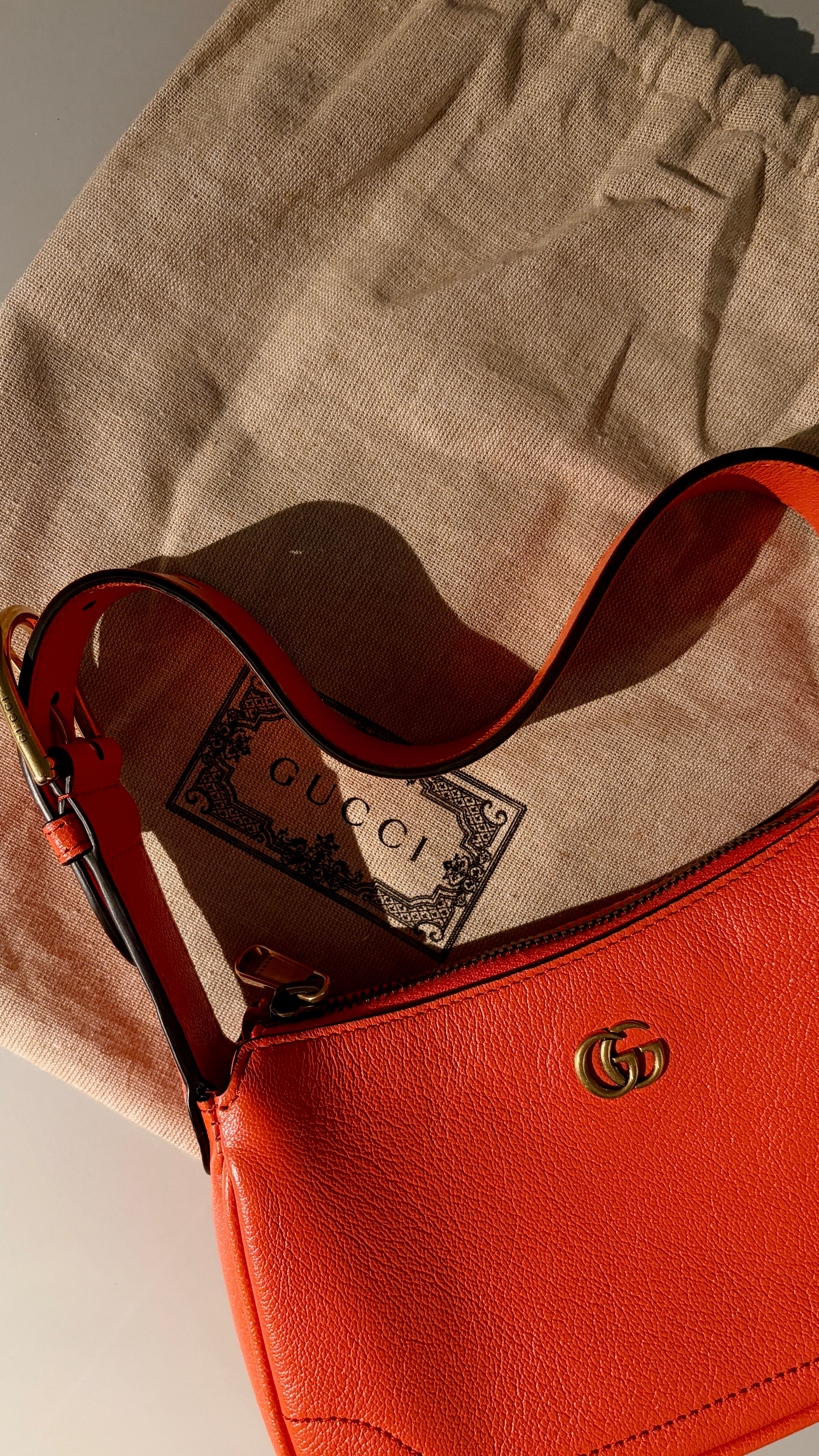 Gucci Marmont Aphrodite Oranje - Dustbag detail