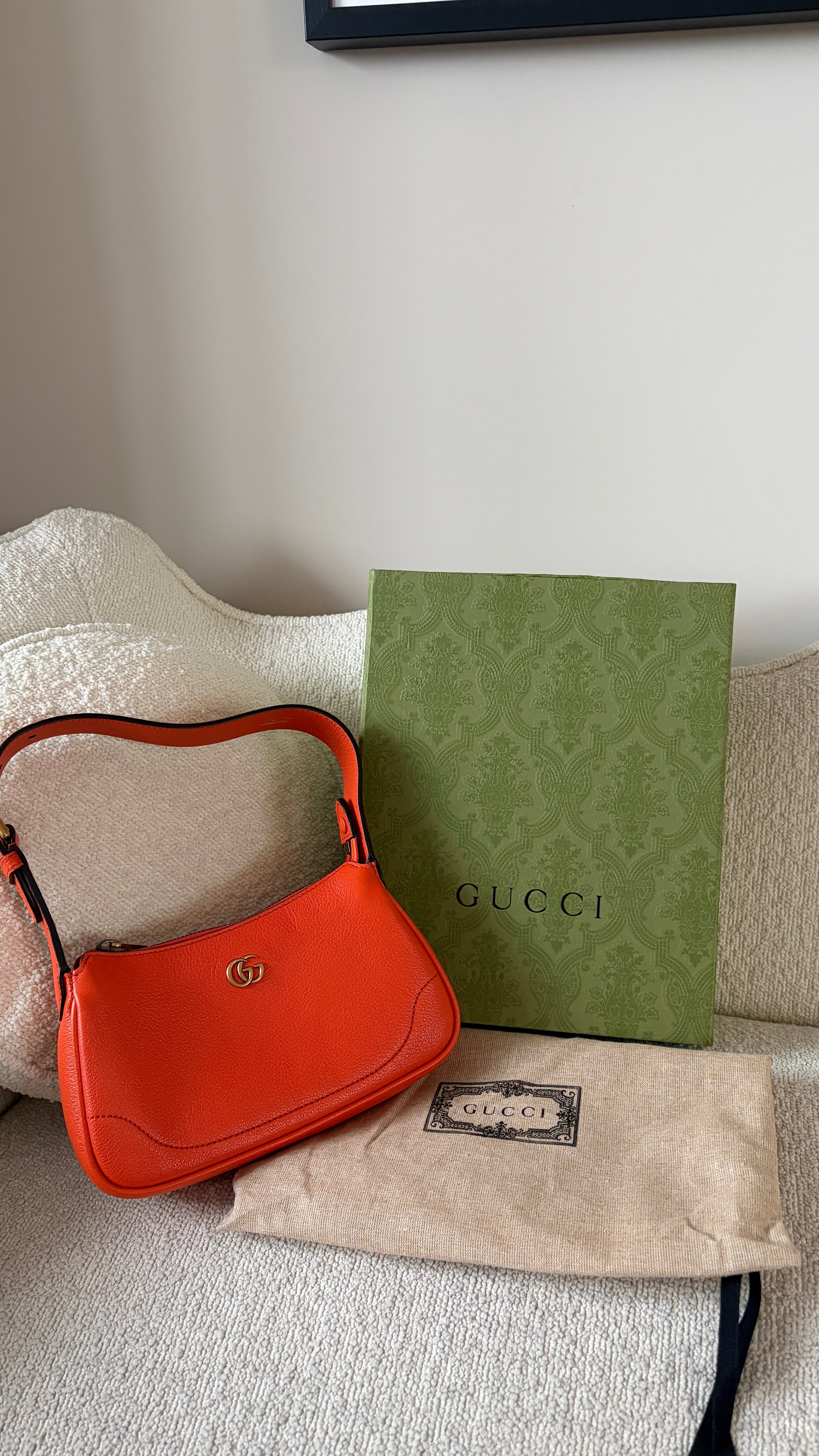 Gucci Marmont Aphrodite Oranje - Dustbag en Box