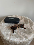 Chanel sunglasses plastic brown CC