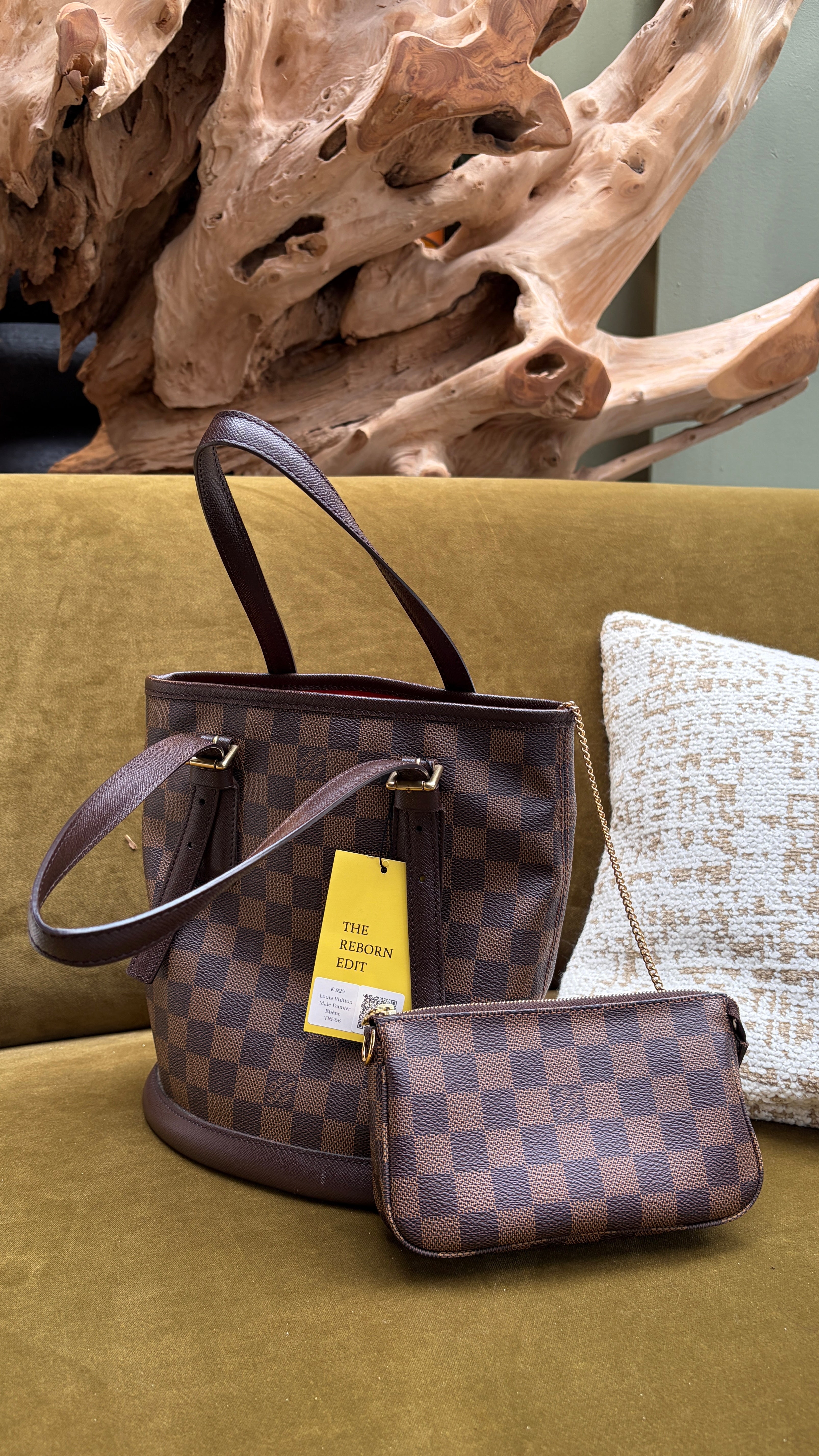Louis Vuitton Male Damier Ebène Tote Marais Bucket - The Reborn Edit