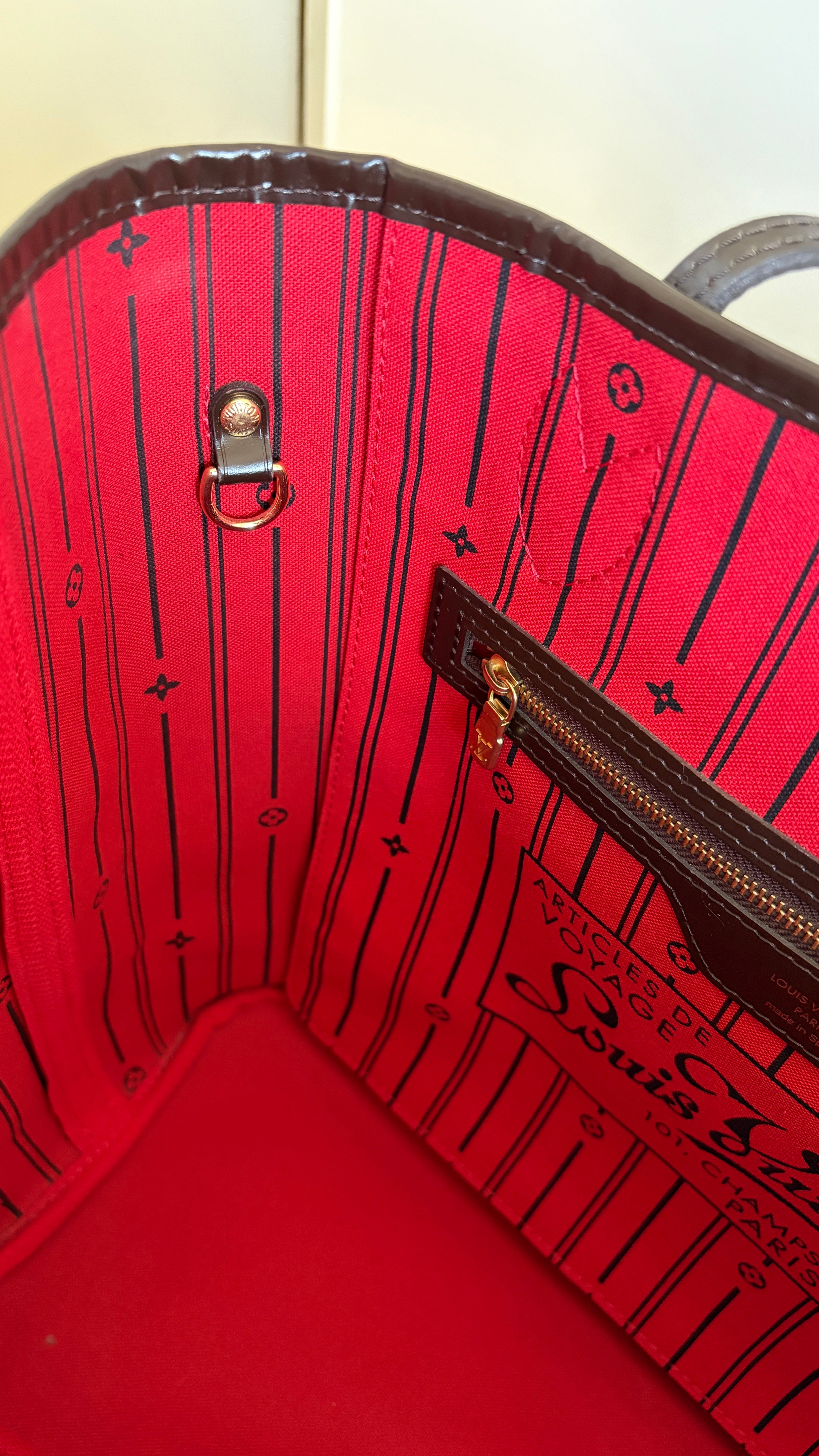 Louis Vuitton Neverfull MM Damier Ebène - Productfoto 16