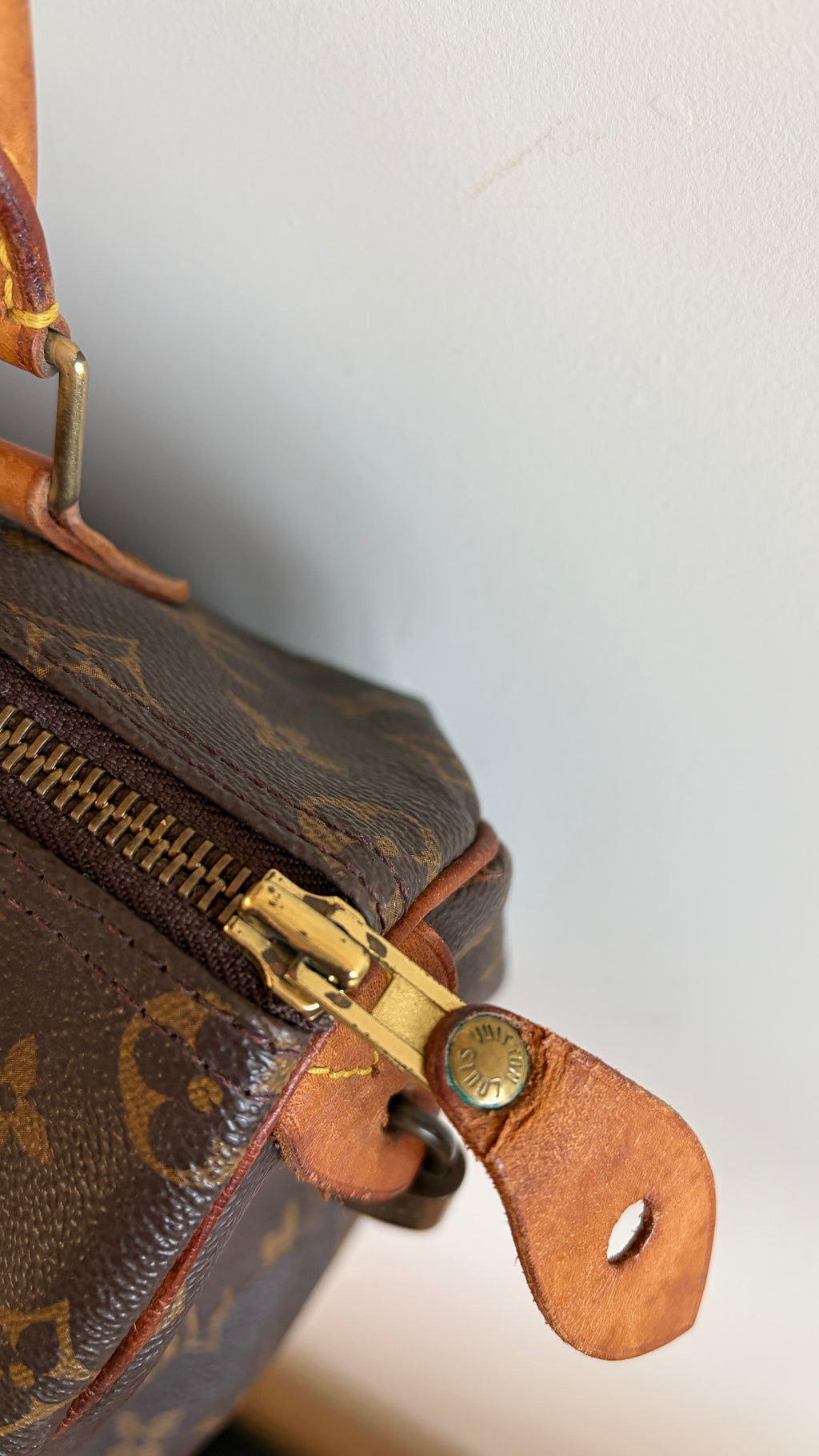 Louis vuitton Speedy 25 - detail rits 