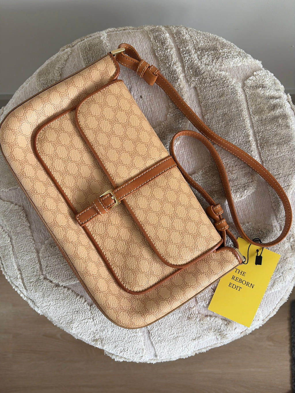 TRE100 - CELINE Macadam Belt Flap One Shoulder Bag - 10