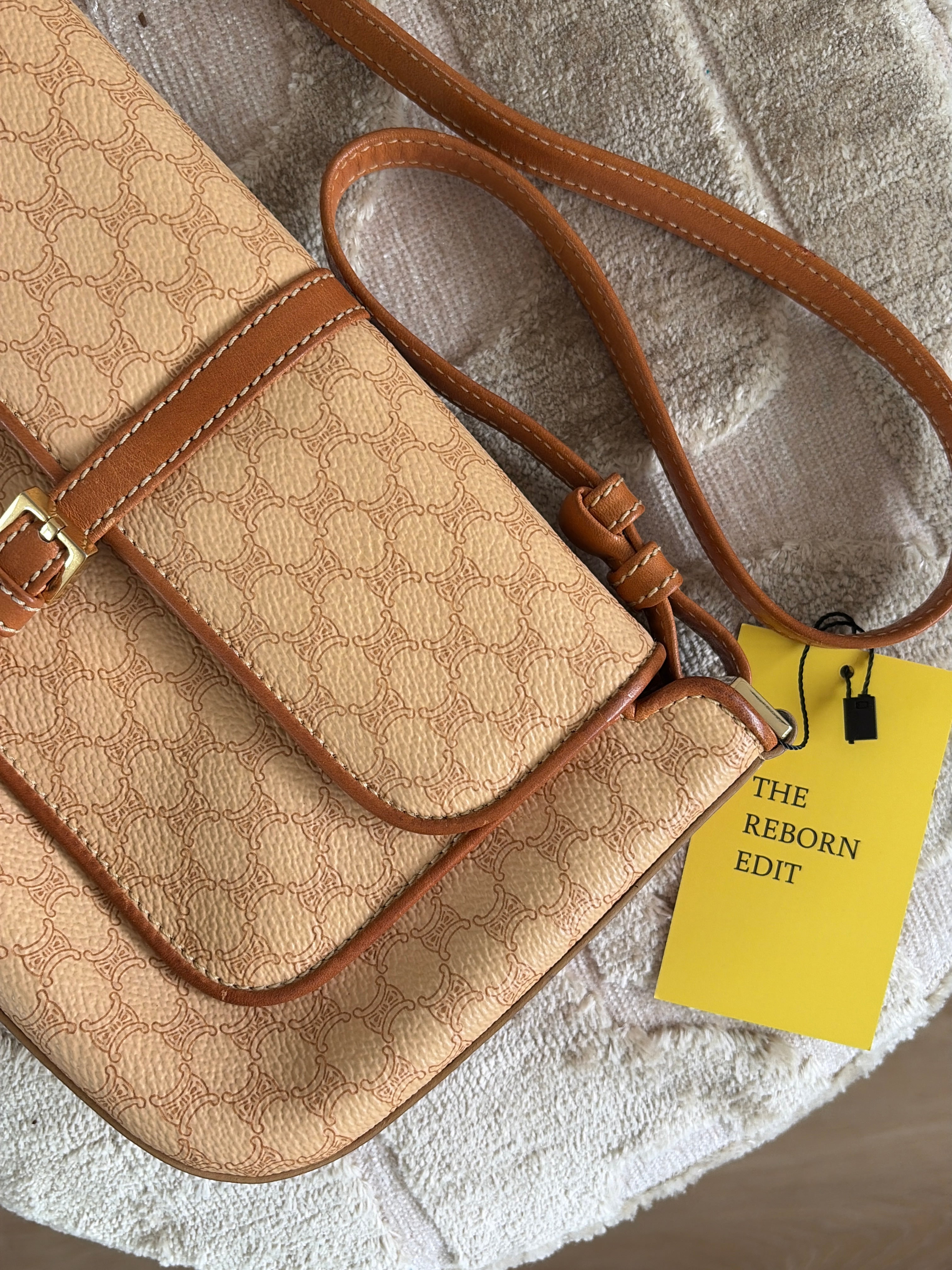 TRE100 - CELINE Macadam Belt Flap One Shoulder Bag - 12