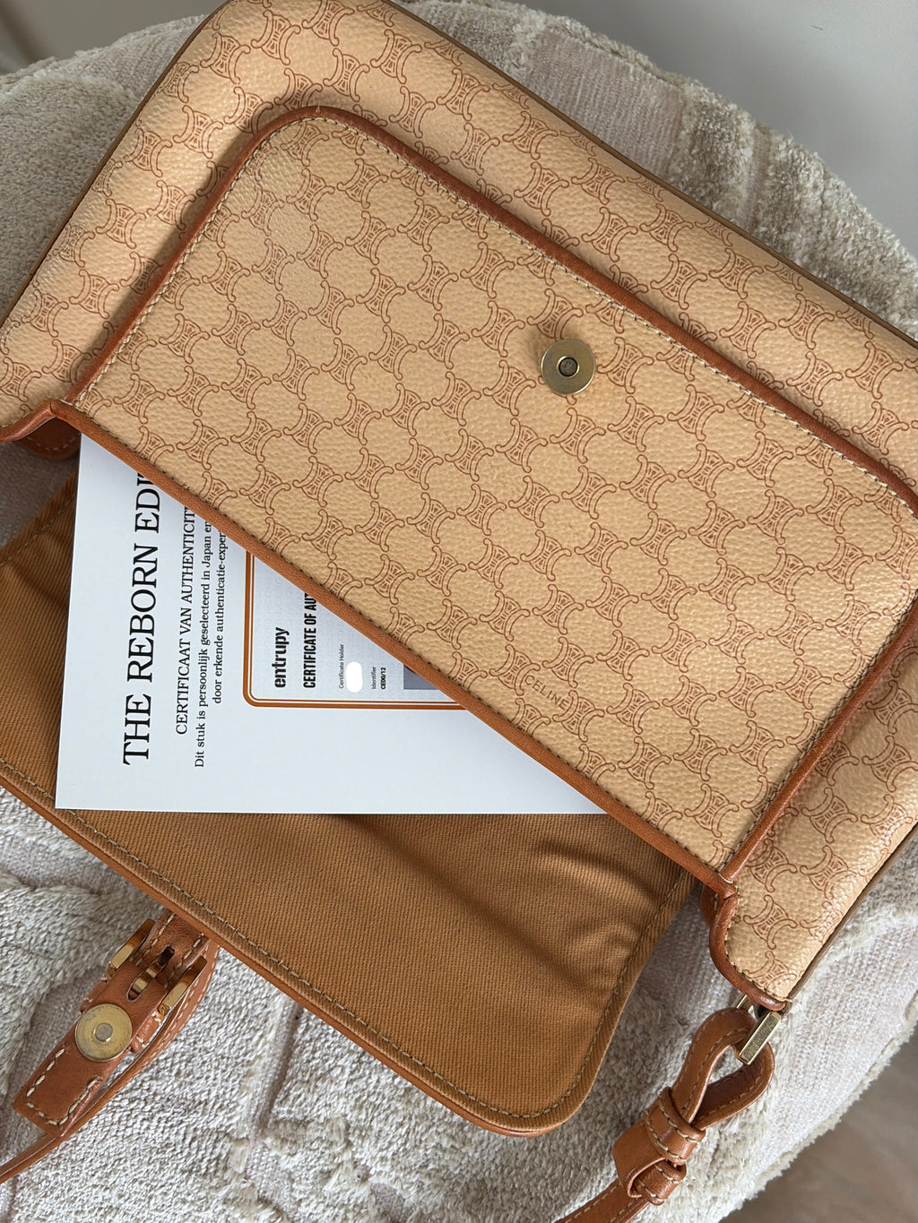 TRE100 - CELINE Macadam Belt Flap One Shoulder Bag - 18