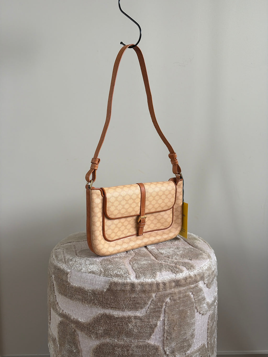TRE100 - CELINE Macadam Belt Flap One Shoulder Bag - 2