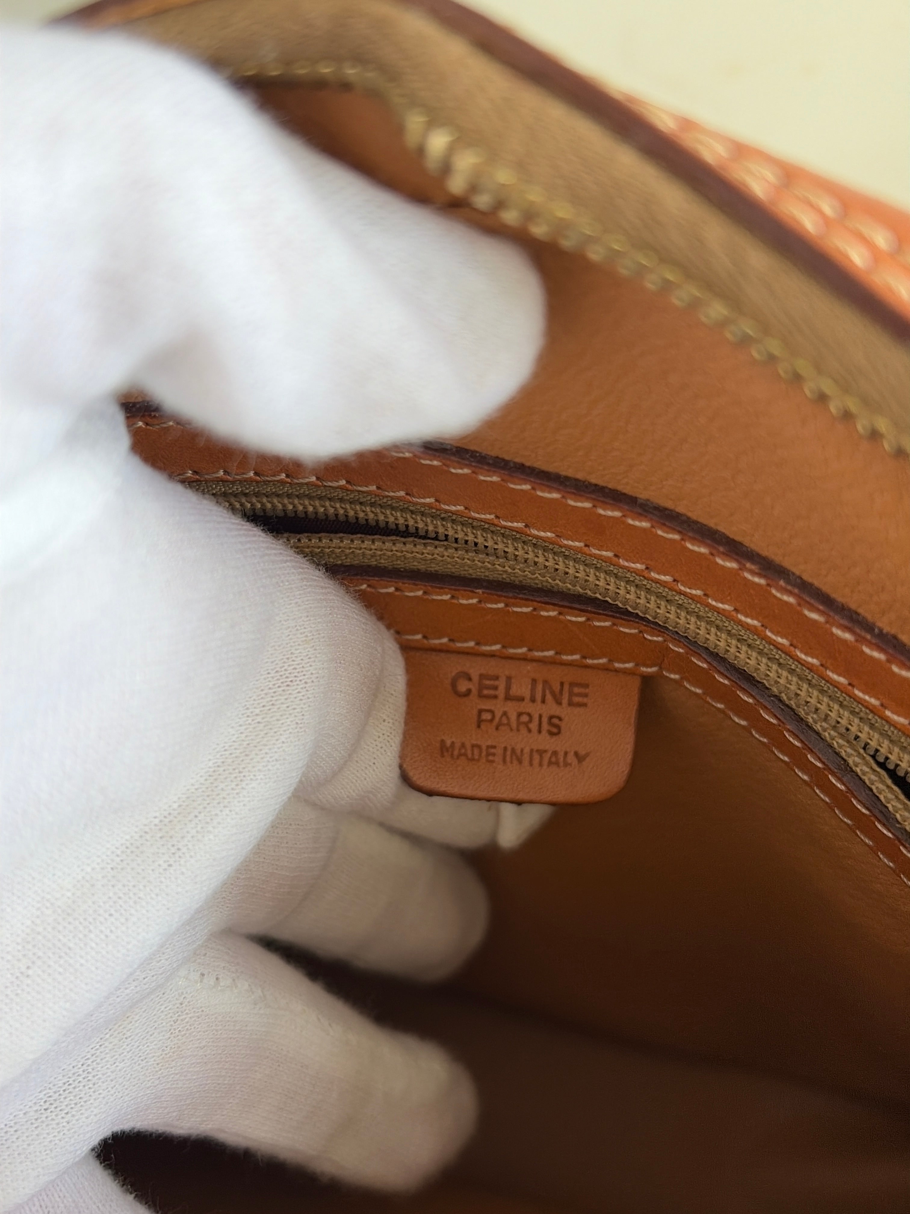 TRE102 - CELINE Macadam Pattern Shoulder Bag - 14