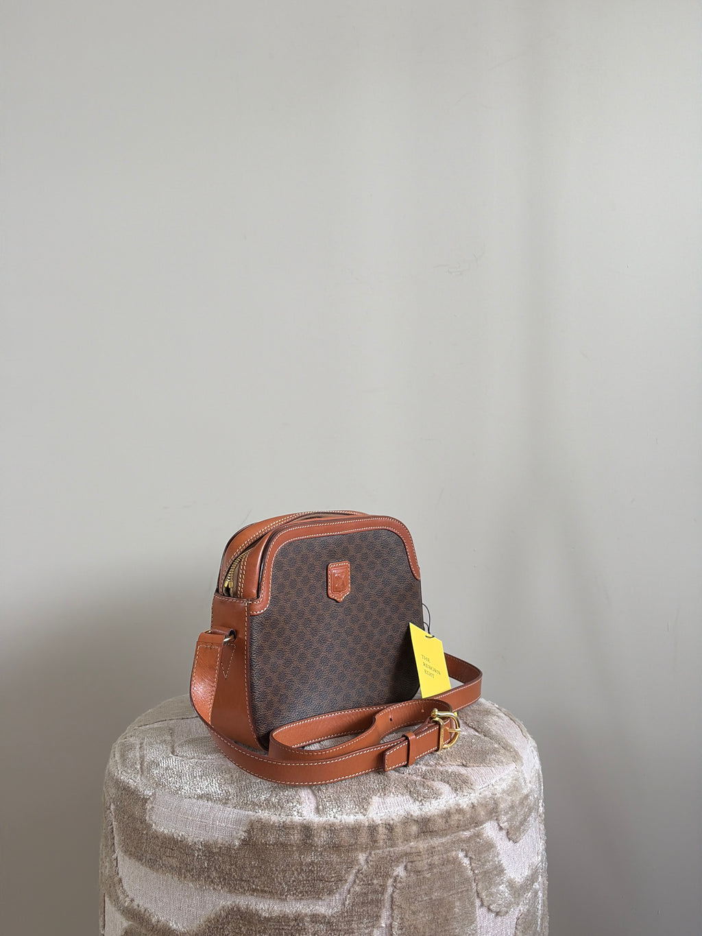 TRE102 - CELINE Macadam Pattern Shoulder Bag - 2