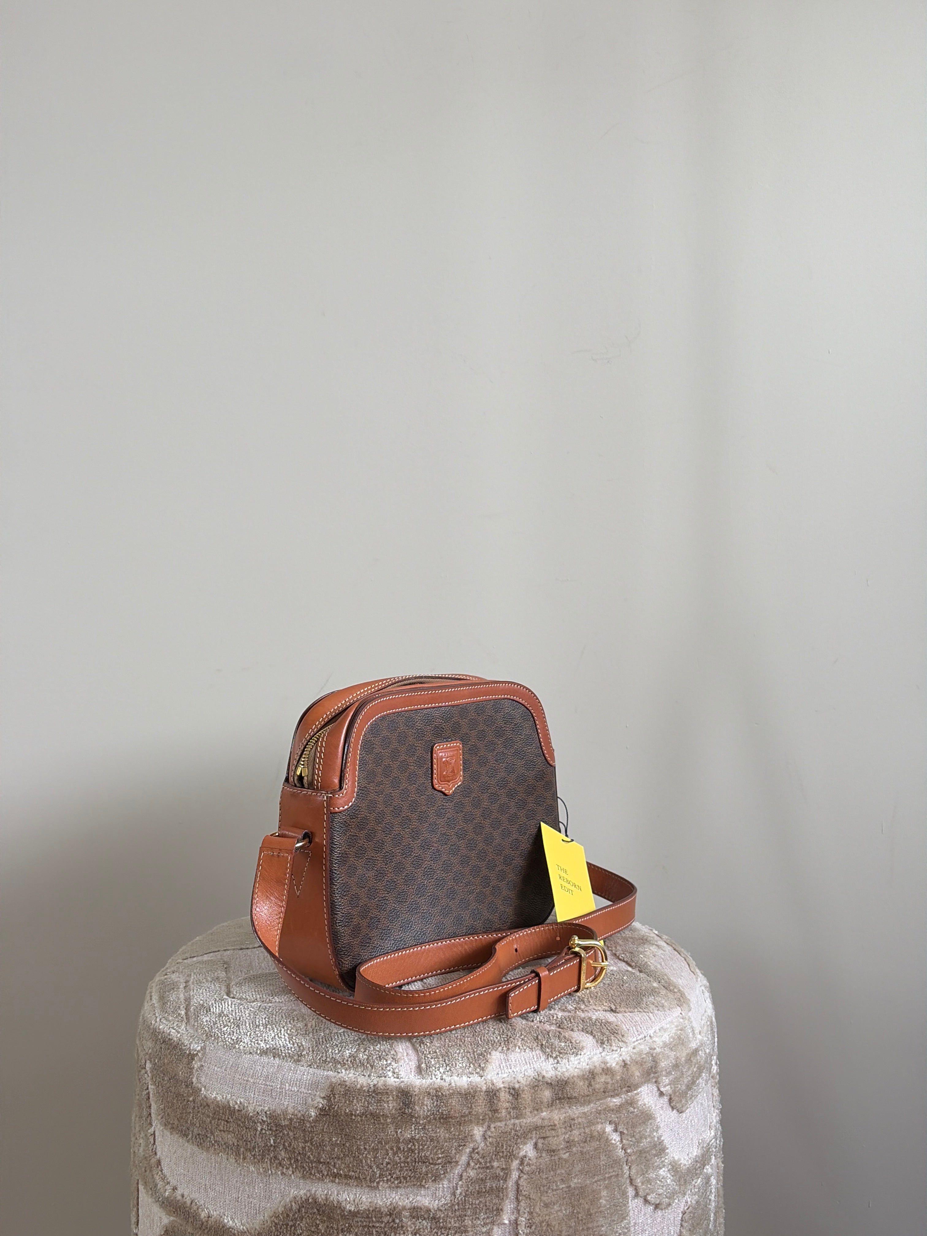 TRE102 - CELINE Macadam Pattern Shoulder Bag - 2