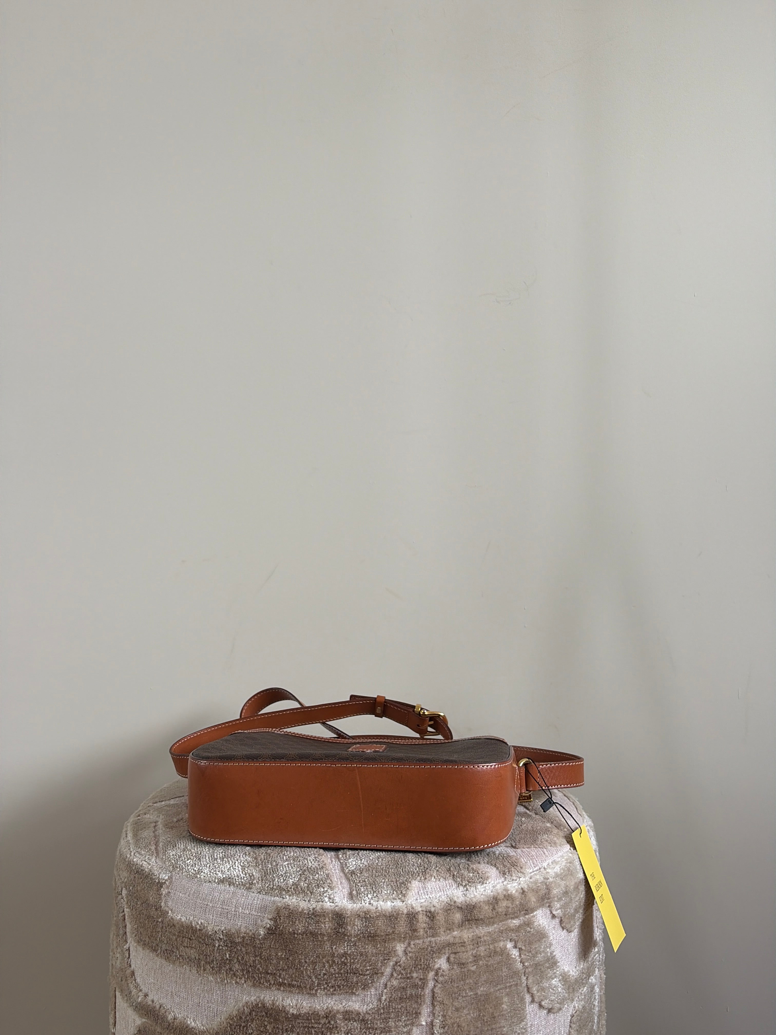 TRE102 - CELINE Macadam Pattern Shoulder Bag - 5