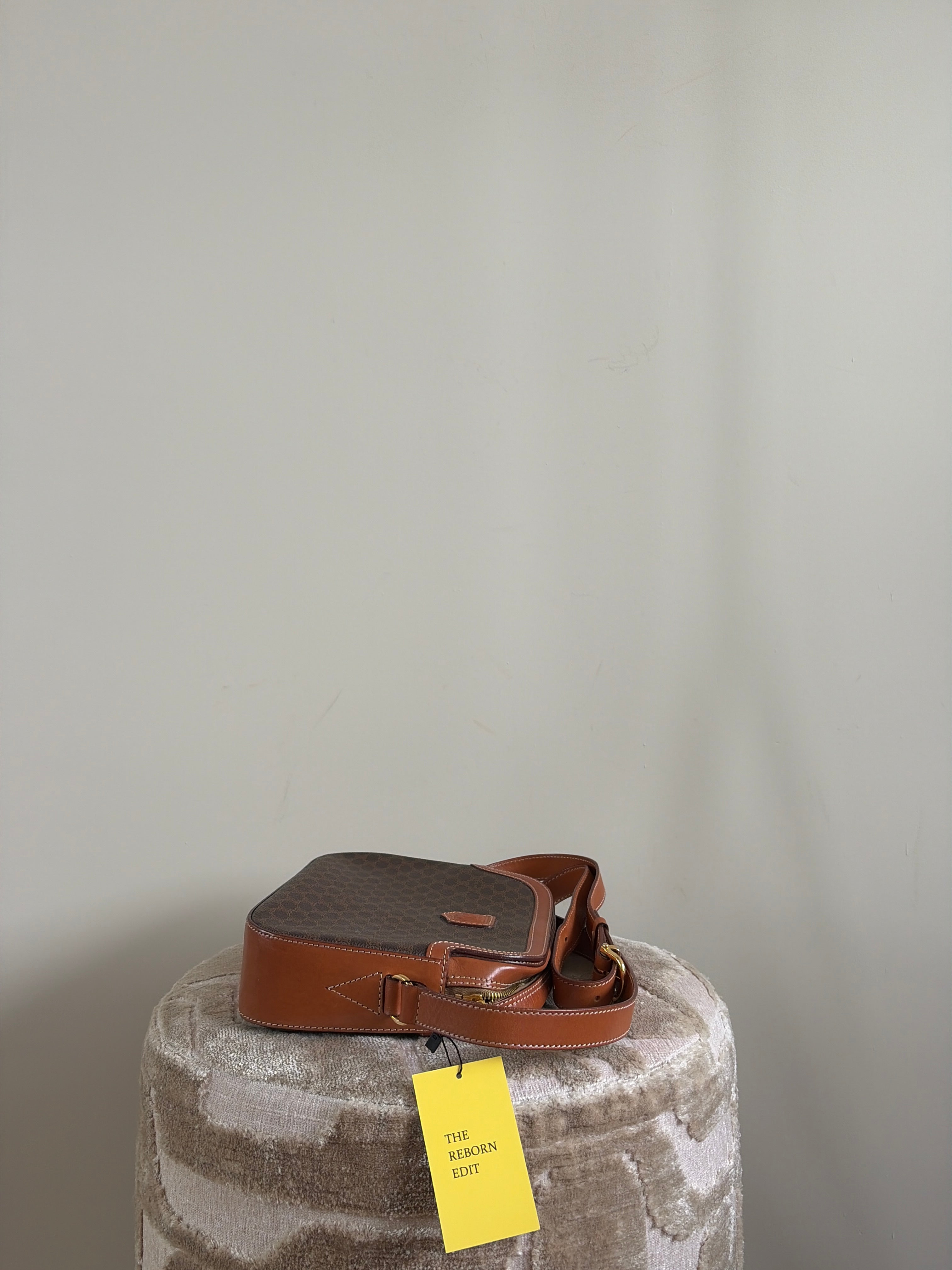 TRE102 - CELINE Macadam Pattern Shoulder Bag - 7