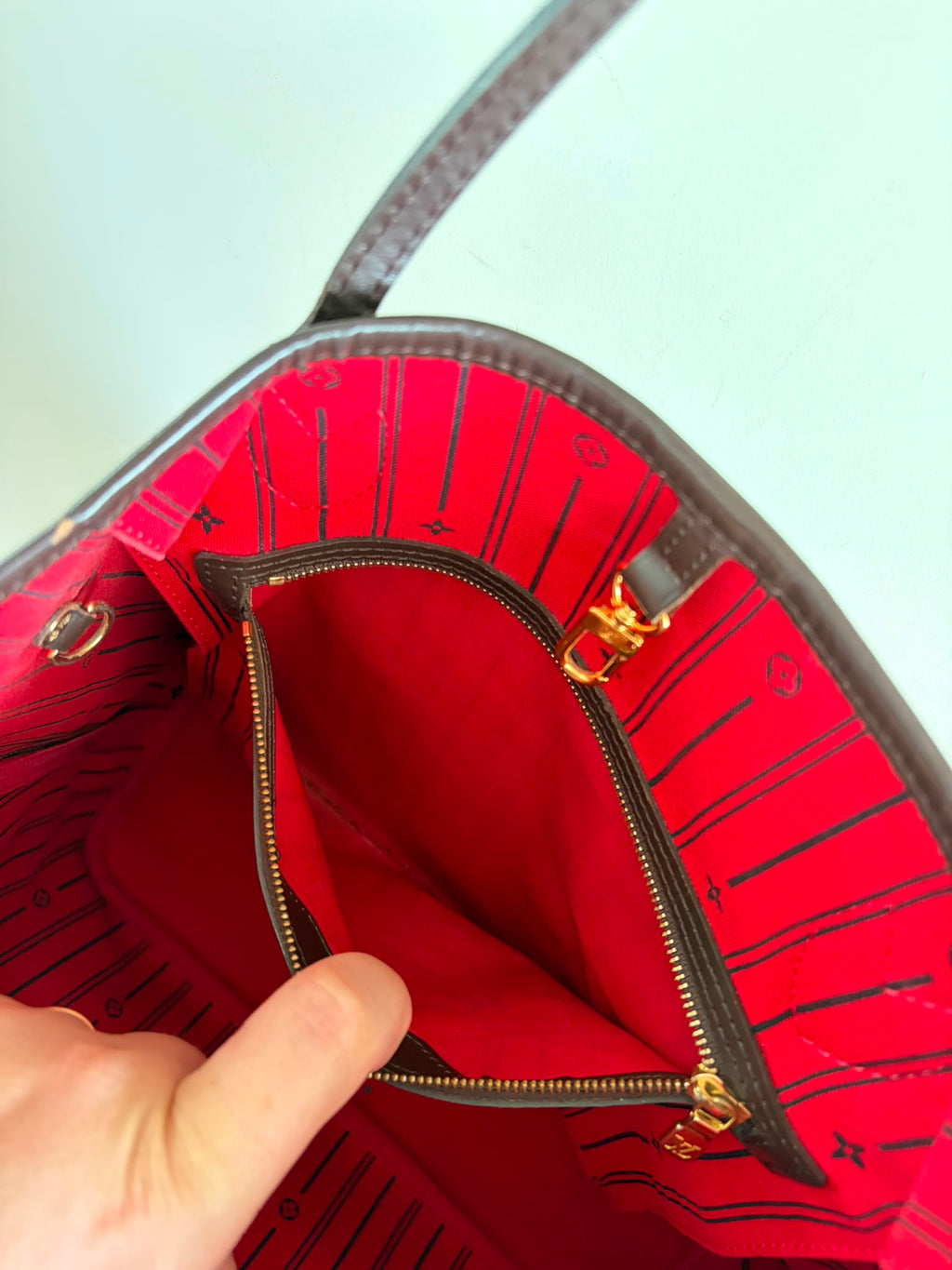 TRE103 - Louis Vuitton Neverfull MM Damier Ebène - 14
