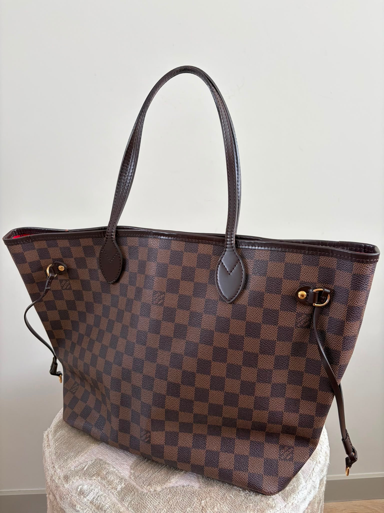 TRE103 - Louis Vuitton Neverfull MM Damier Ebène - 4
