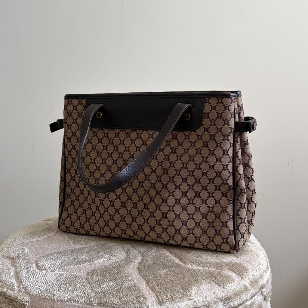 TRE124 - CELINE Macadam Canvas Shopper (2003) - 1