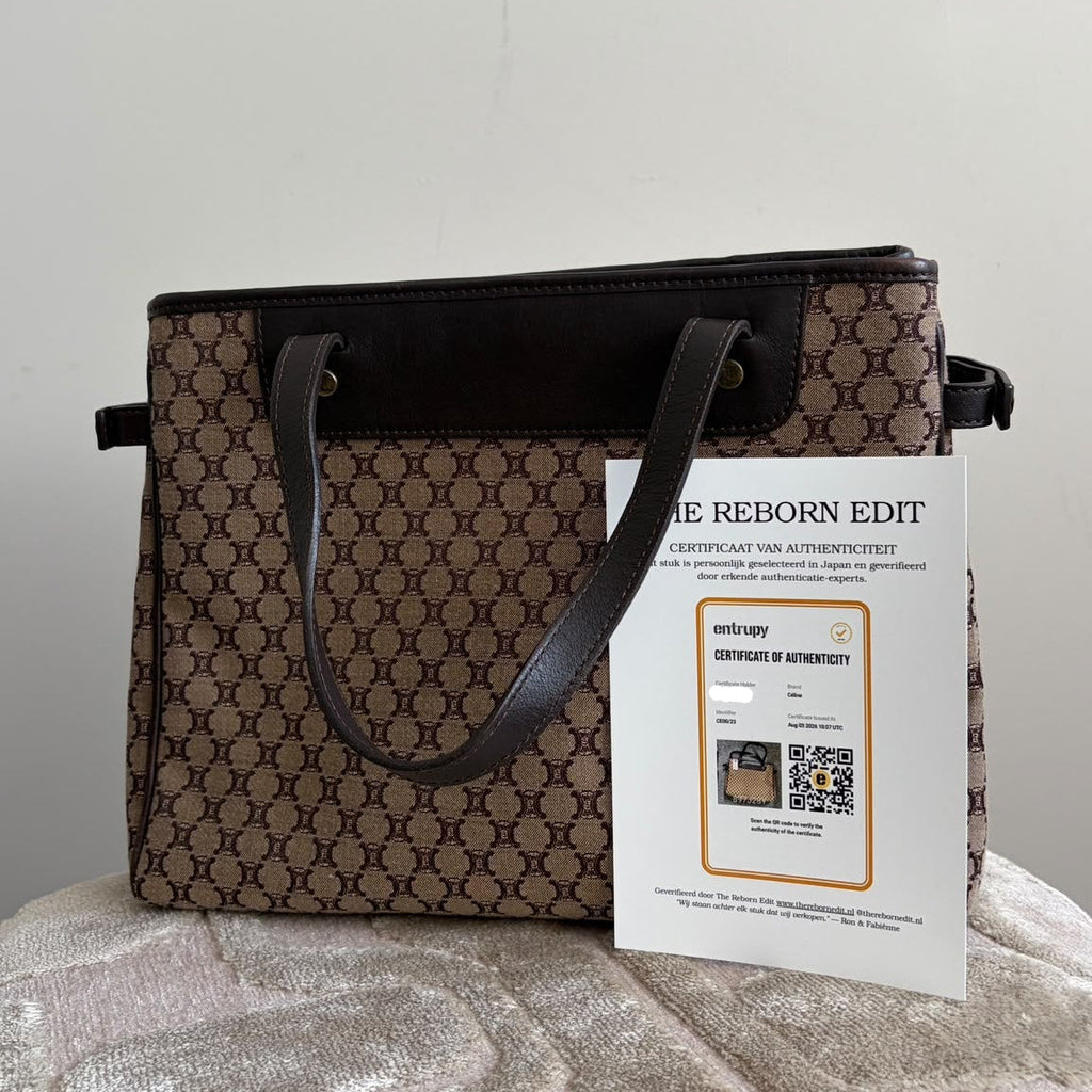 TRE124 - CELINE Macadam Canvas Shopper (2003) - 12