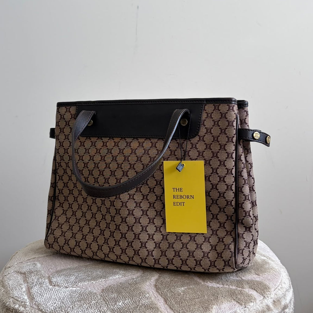 TRE124 - CELINE Macadam Canvas Shopper (2003) - 5