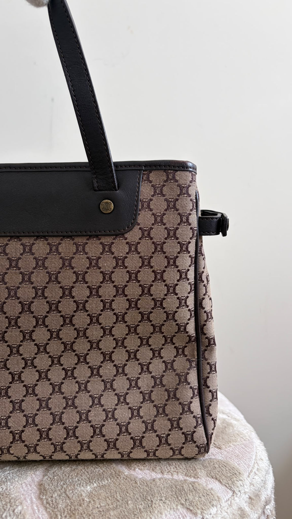 TRE124 - CELINE Macadam Canvas Shopper (2003) - 8