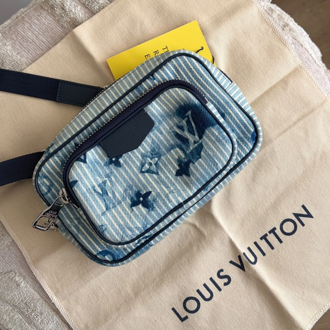 TRE128 - Louis Vuitton Monogram Watercolor Hickory Stripes Outdoor Pouch - 8