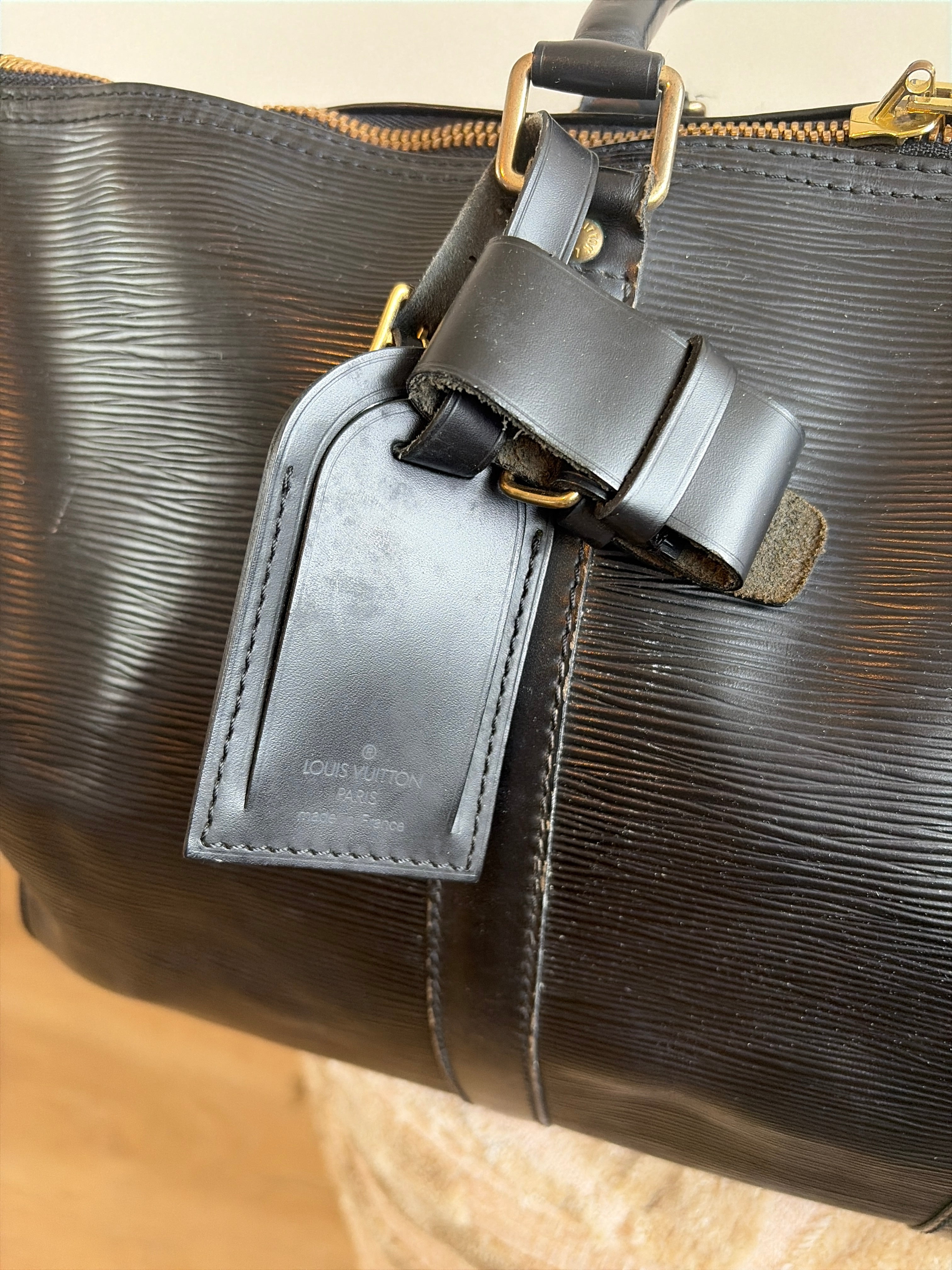 TRE39 - Louis Vuitton Keepall 45 Epi Black - productfoto 13