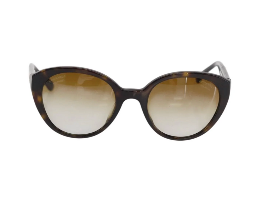 TRE47 - Chanel sunglasses plastic brown CC - 11