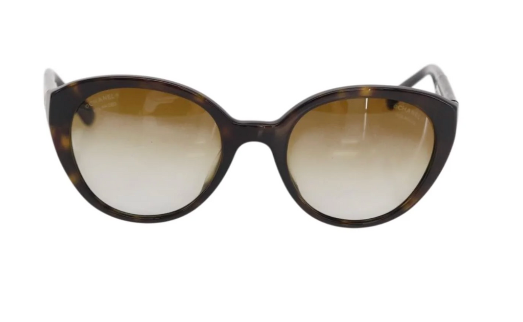 TRE47 - Chanel sunglasses plastic brown CC - 12