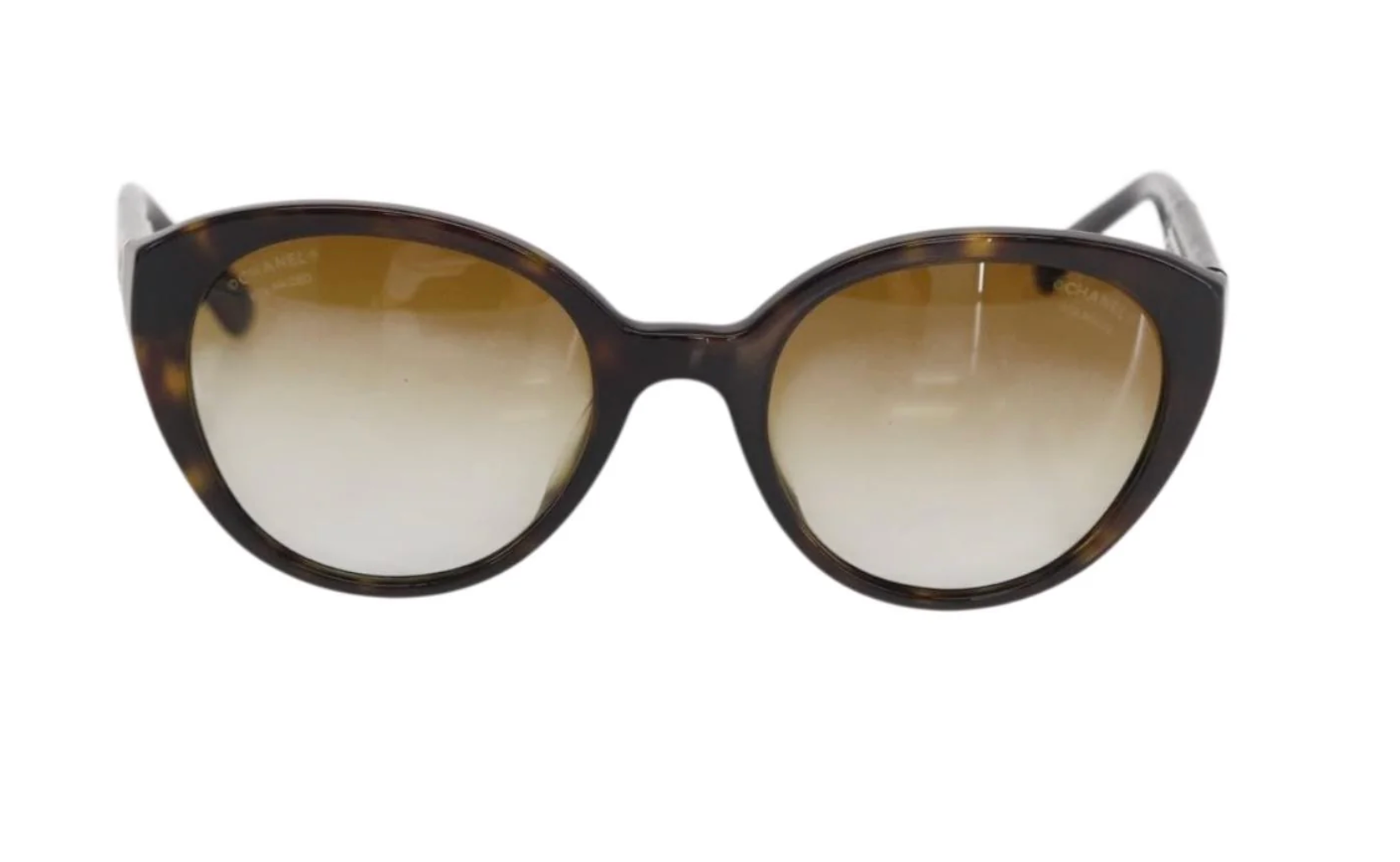 TRE47 - Chanel sunglasses plastic brown CC - 12