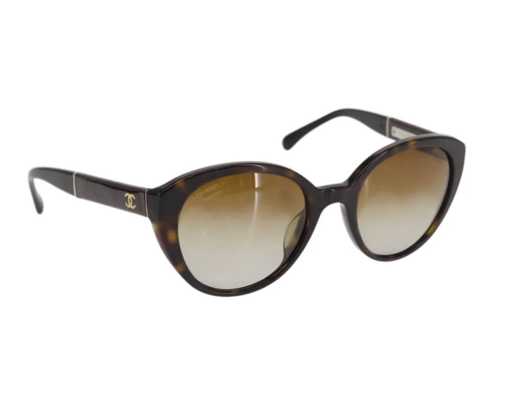 TRE47 - Chanel sunglasses plastic brown CC - 13