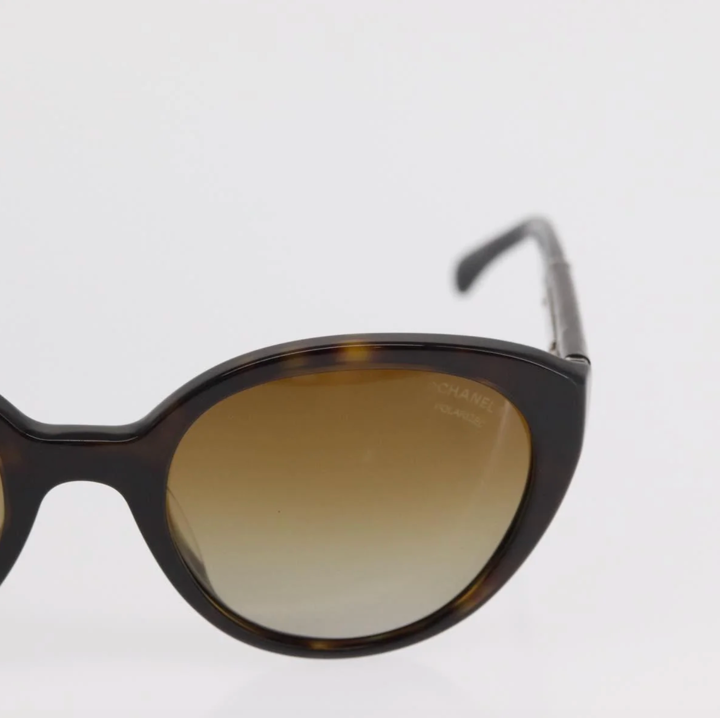 TRE47 - Chanel sunglasses plastic brown CC - 2