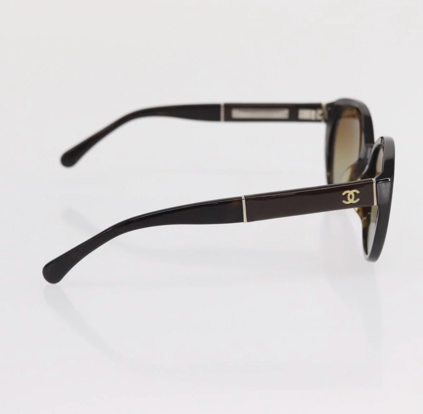 TRE47 - Chanel sunglasses plastic brown CC - 7