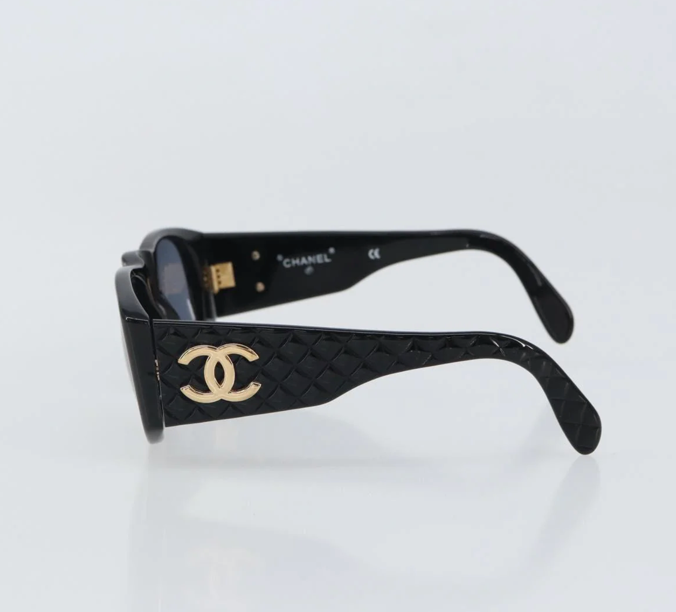 TRE48 - Chanel sunglasses plastic black CC - 3