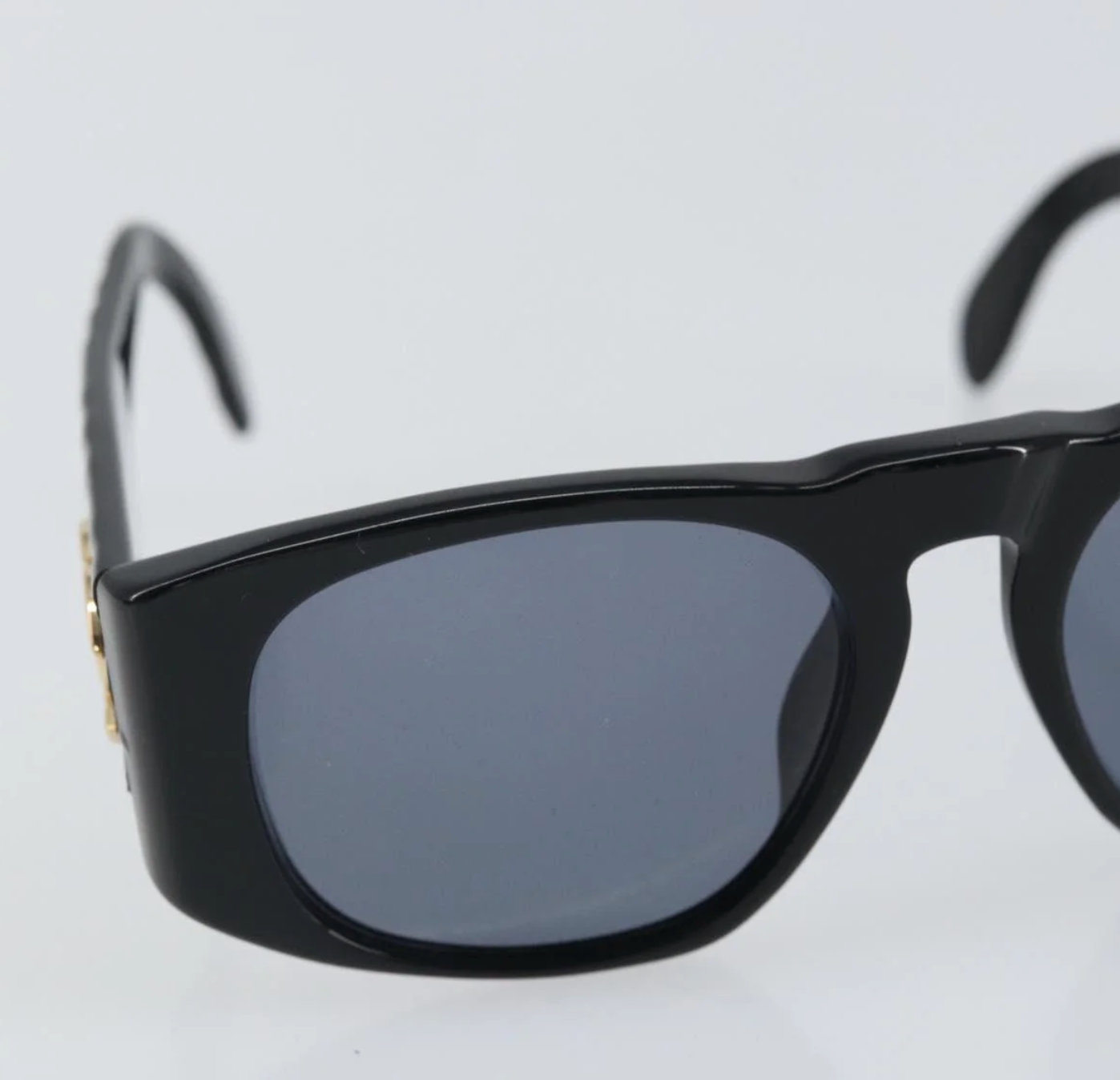 TRE48 - Chanel sunglasses plastic black CC - 5