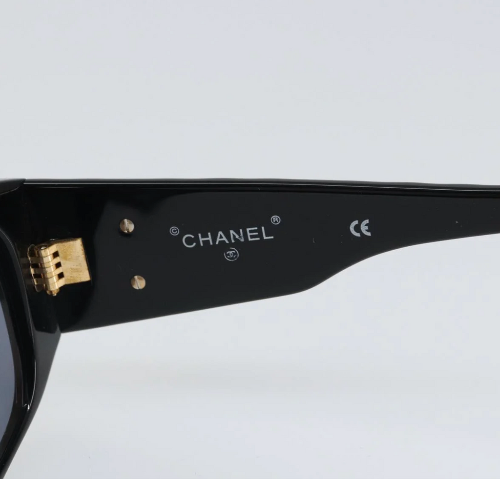 TRE48 - Chanel sunglasses plastic black CC - 8