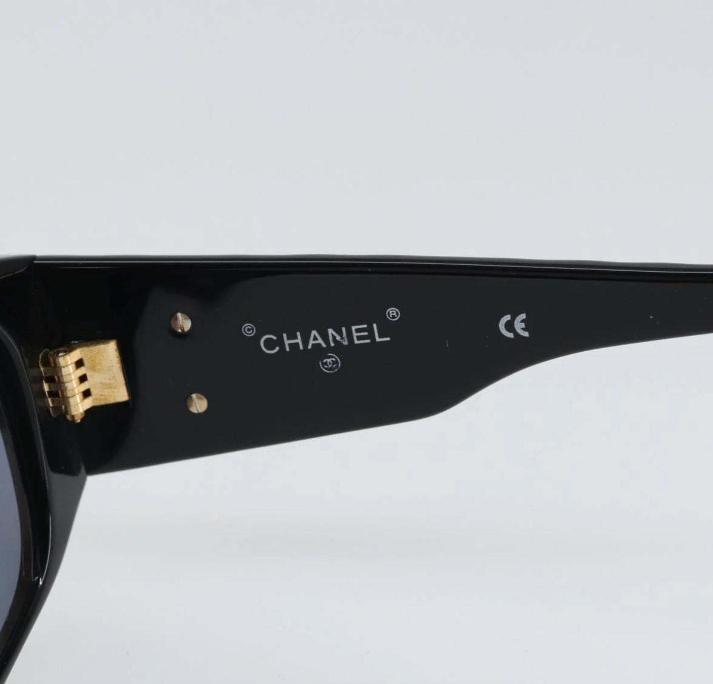 TRE48 - Chanel sunglasses plastic black CC - 8