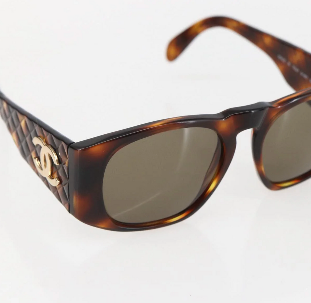 TRE49 - Chanel sunglasses plastic brown CC - 6