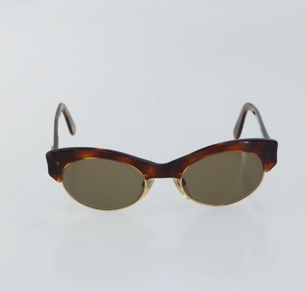 TRE50 - Chanel sunglasses plastic brown CC - 1