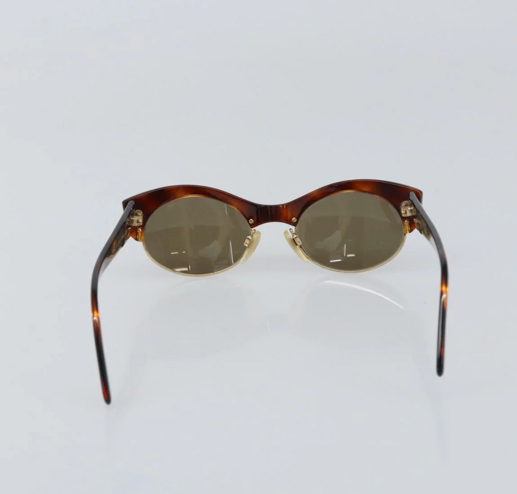 TRE50 - Chanel sunglasses plastic brown CC - 2