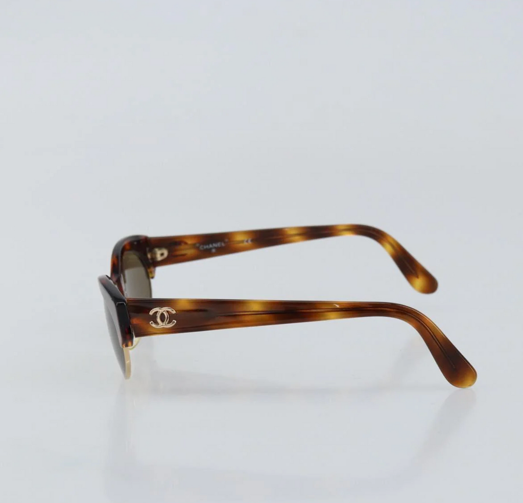 TRE50 - Chanel sunglasses plastic brown CC - 3