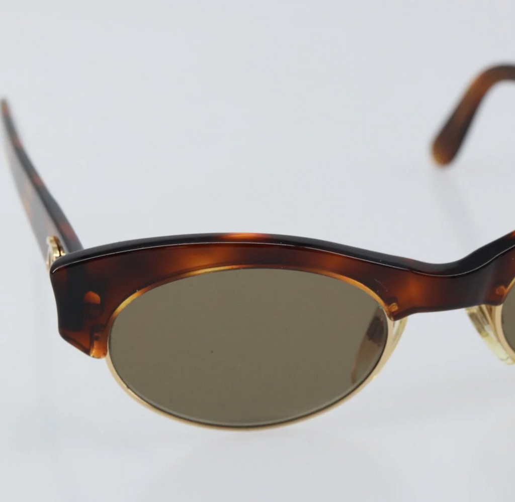 TRE50 - Chanel sunglasses plastic brown CC - 5