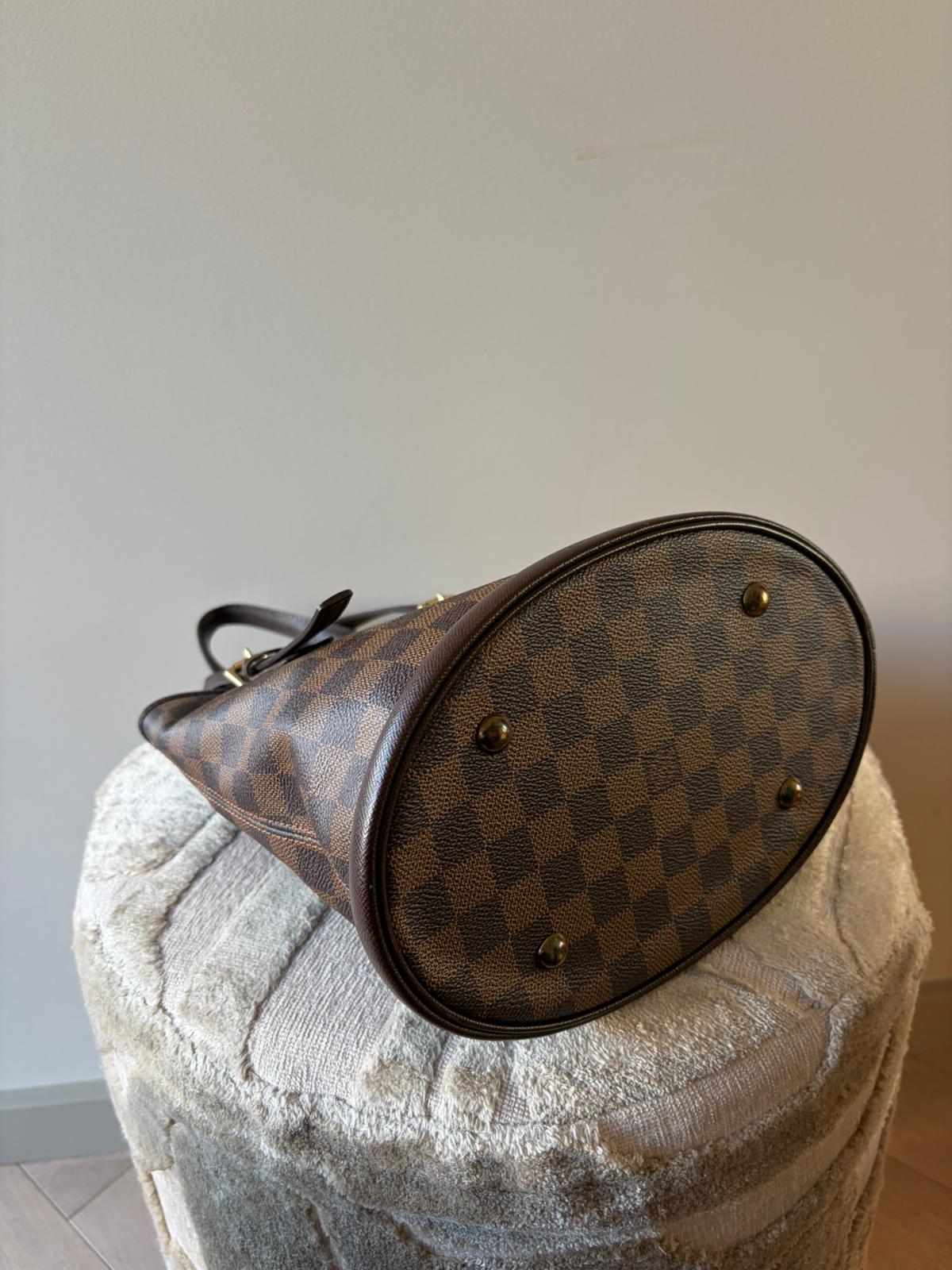 TRE66 - Louis Vuitton Male Damier Ebène Tote Marais Bucket - 3