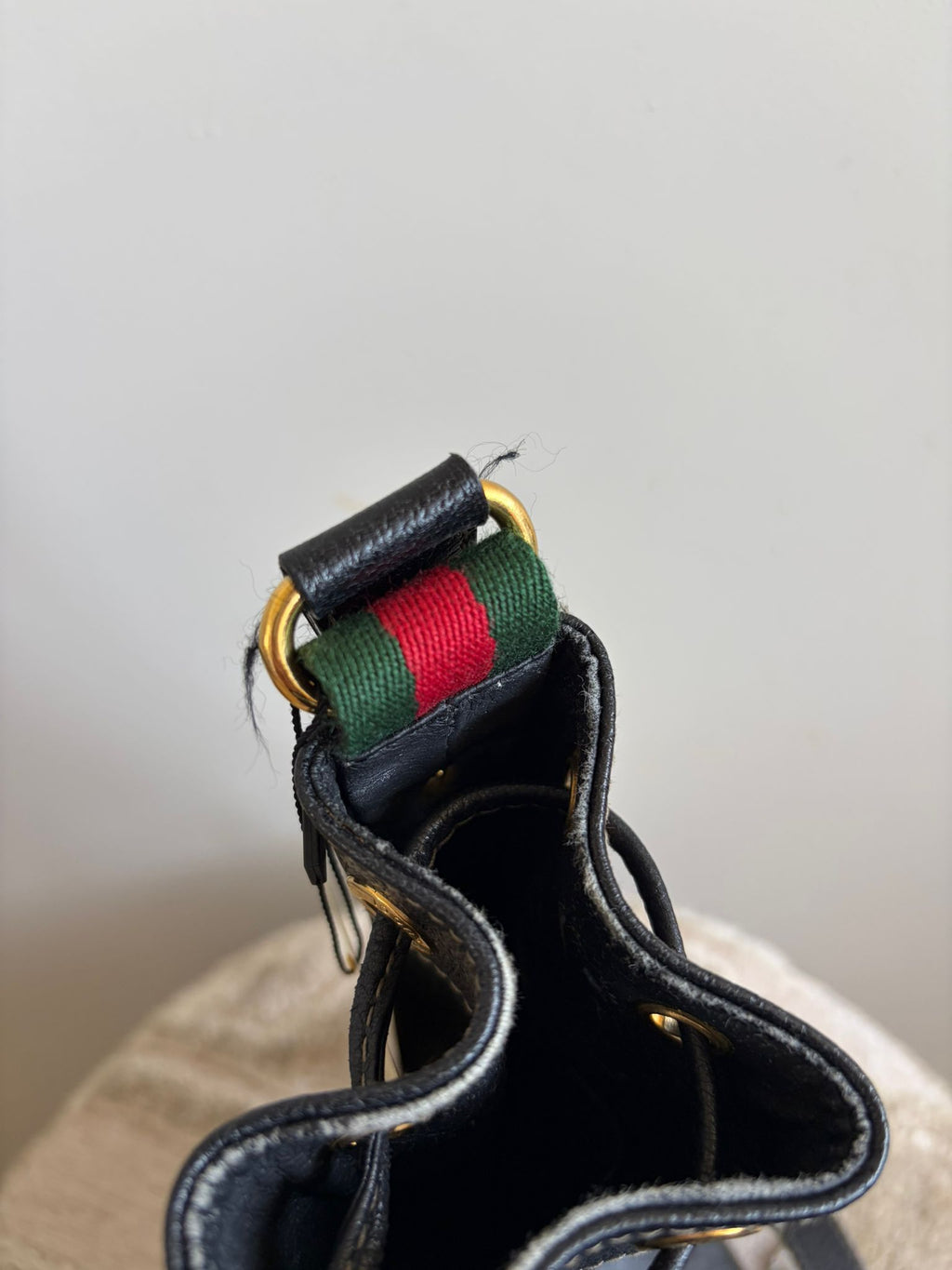 TRE75 - Gucci GG Supreme Web Sherry Line Bucket Bag - 5