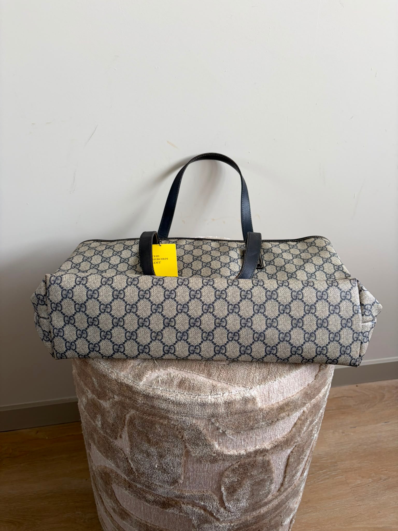 TRE81 - Gucci GG Supreme tote bag black beige PVC - 4