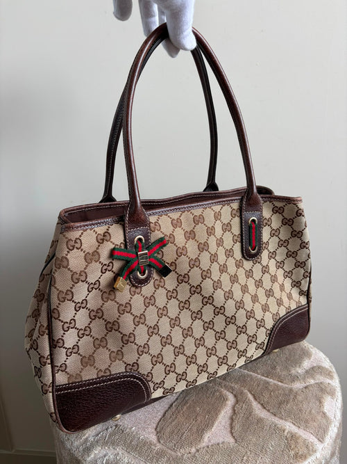 TRE94 - Gucci Pretty GG Canvas Web Sherry Line - 1