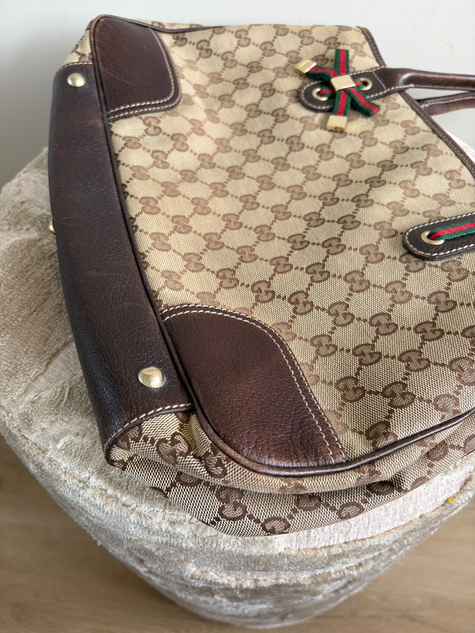 TRE94 - Gucci Pretty GG Canvas Web Sherry Line - 11