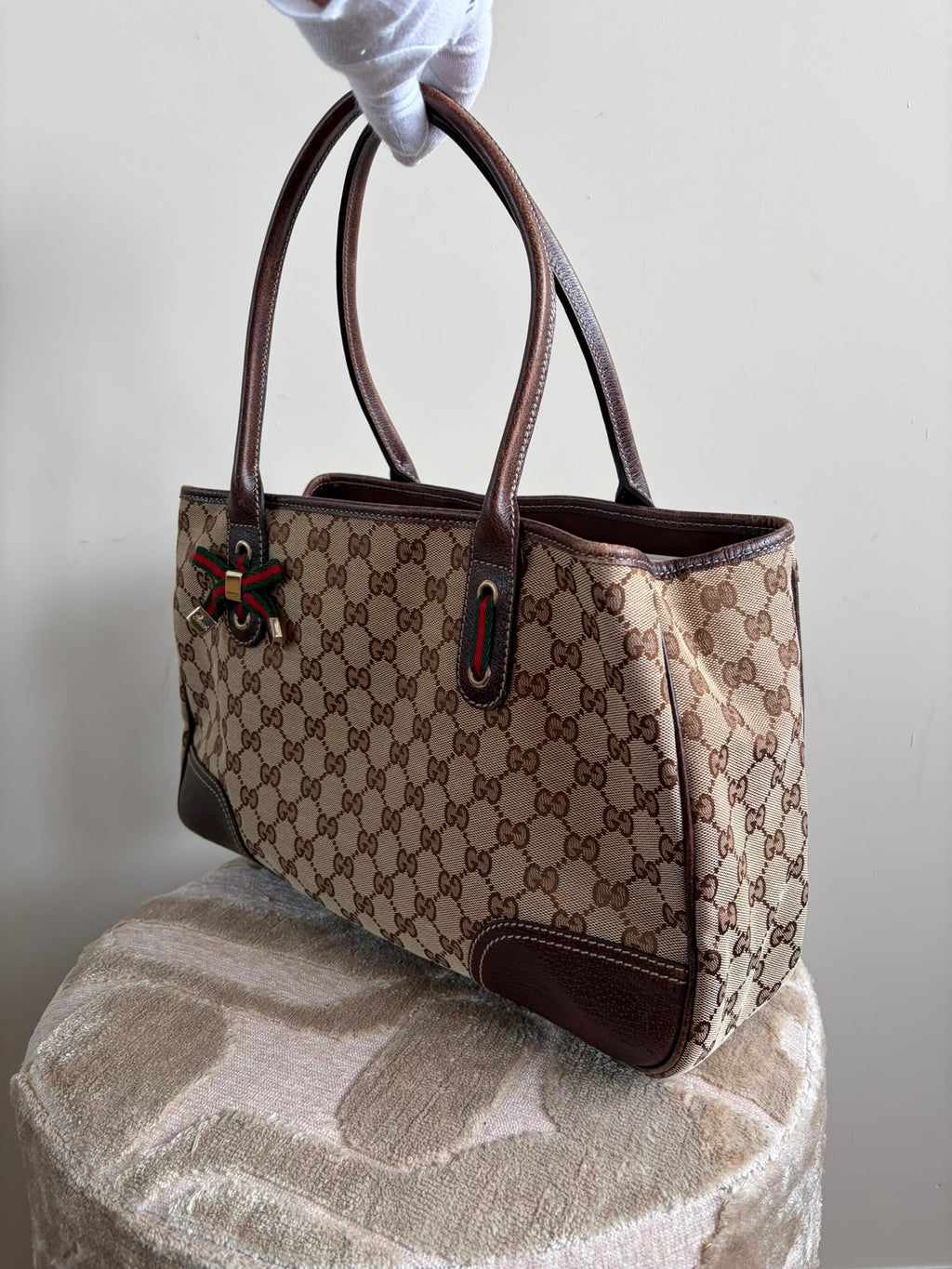 TRE94 - Gucci Pretty GG Canvas Web Sherry Line - 2