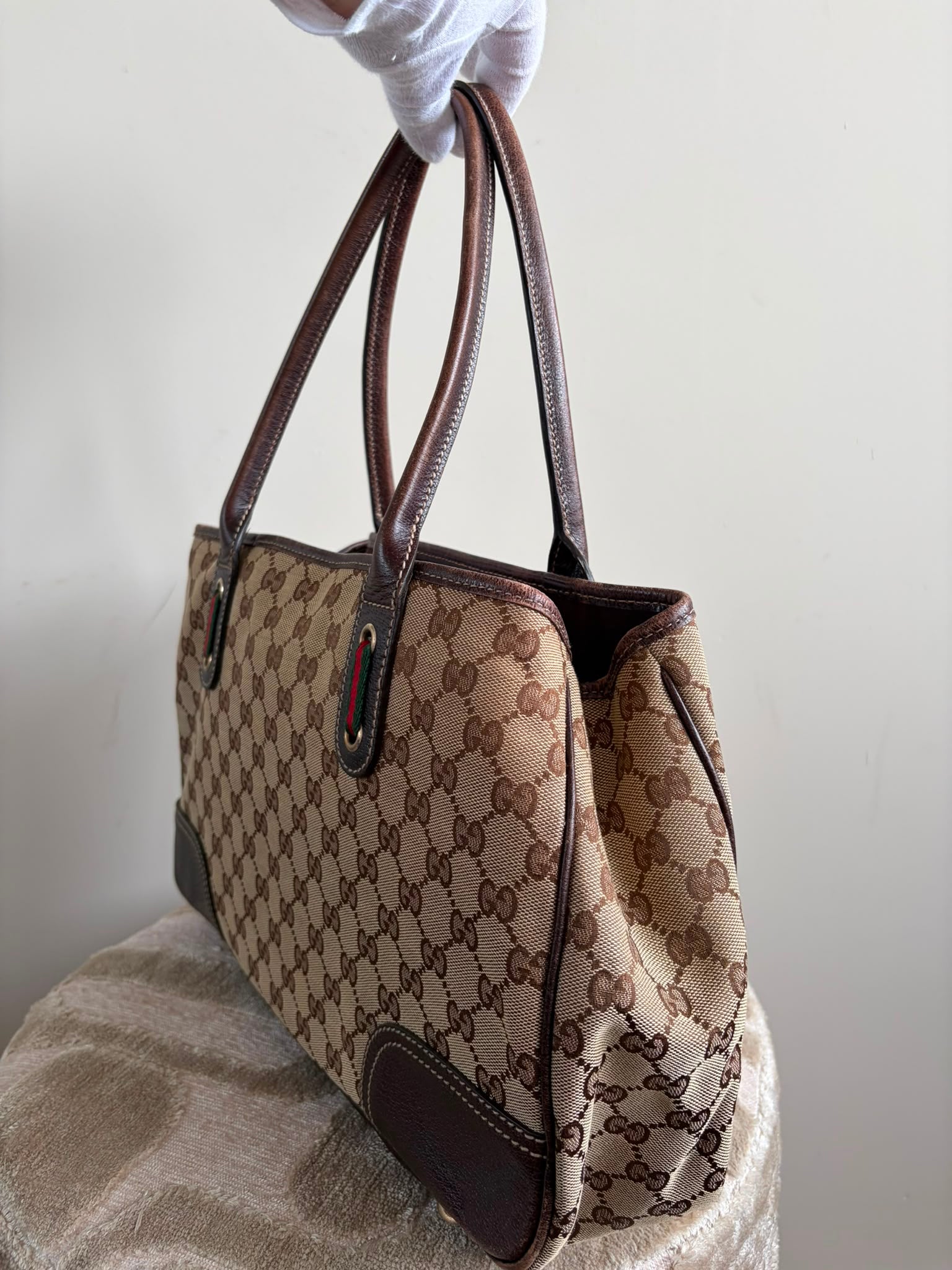 TRE94 - Gucci Pretty GG Canvas Web Sherry Line - 4