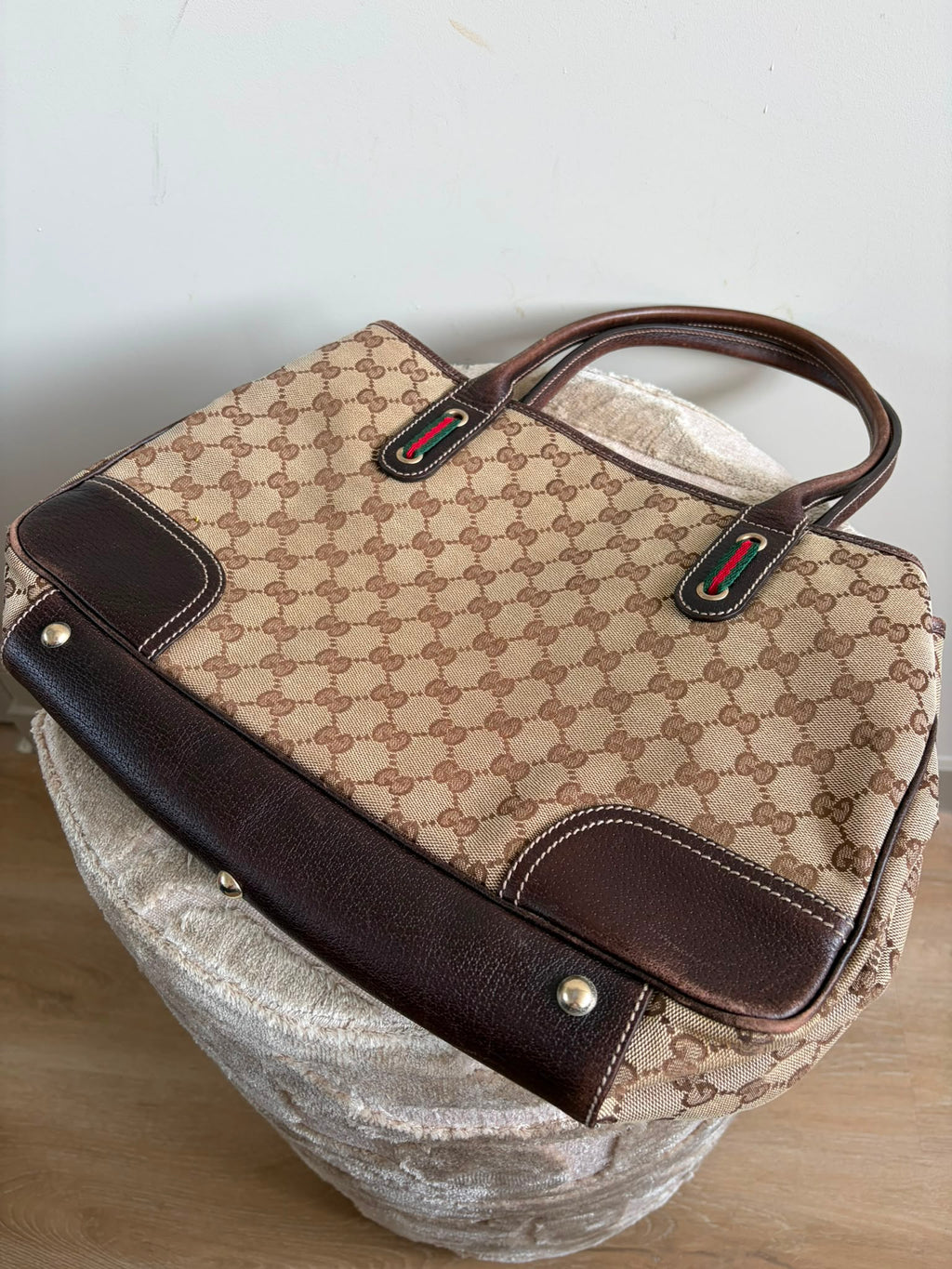 TRE94 - Gucci Pretty GG Canvas Web Sherry Line - 7