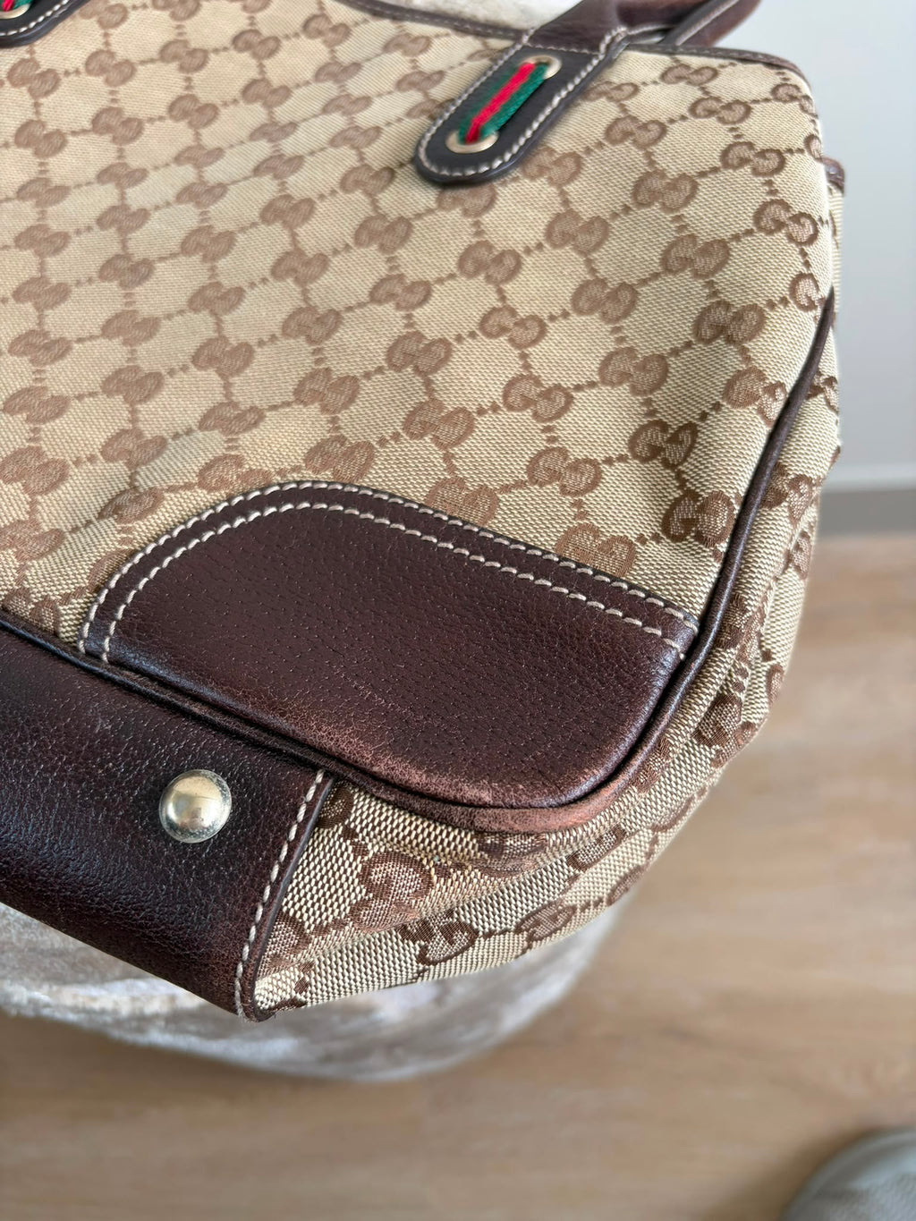 TRE94 - Gucci Pretty GG Canvas Web Sherry Line - 8