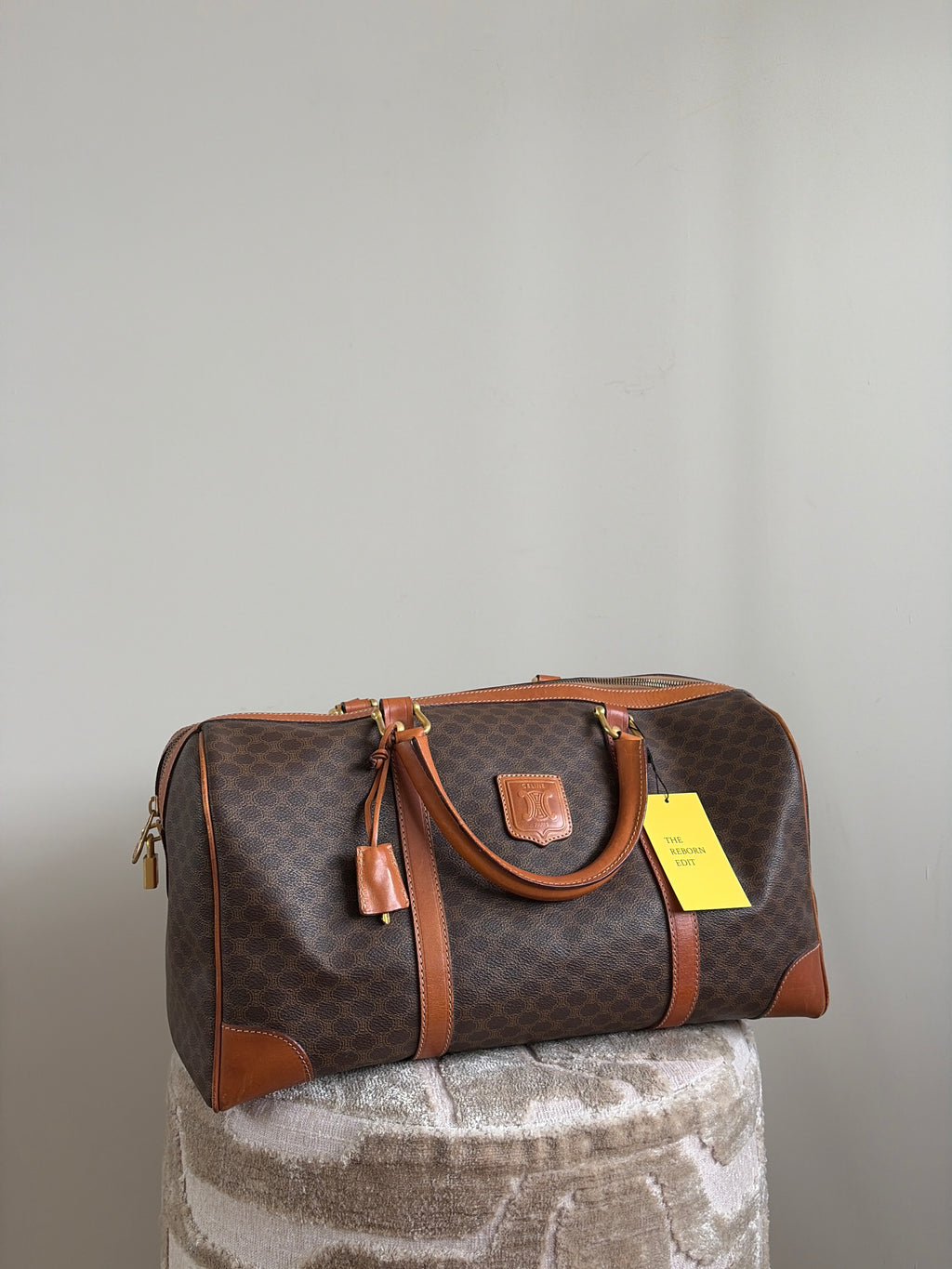 TRE99 - CELINE Macadam Canvas Boston Bag - 1